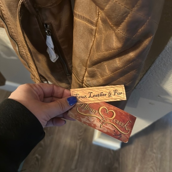 Scully Womens Brown Polyester Faux Fur Jacket - Picture 6 of 11